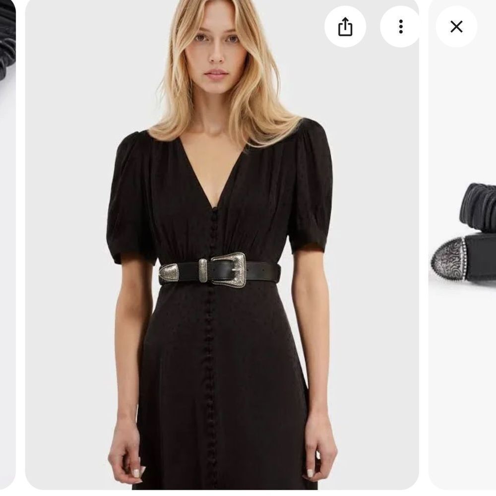 $195 NWT The Kooples black leather belt